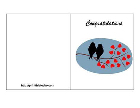 Love Birds and Hearts Wedding Congratulations Card