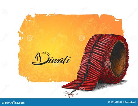 Diwali Crackers stock vector. Illustration of greeting - 101690347