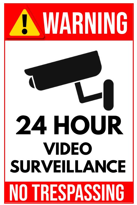 CCTV Surveillance Warning Camera Template | PosterMyWall