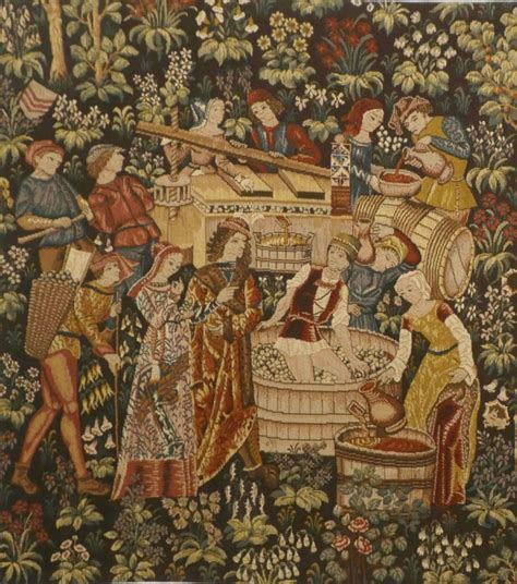 Cluny Museum Pressing the Grapes tapestry - The Tapestry House ...