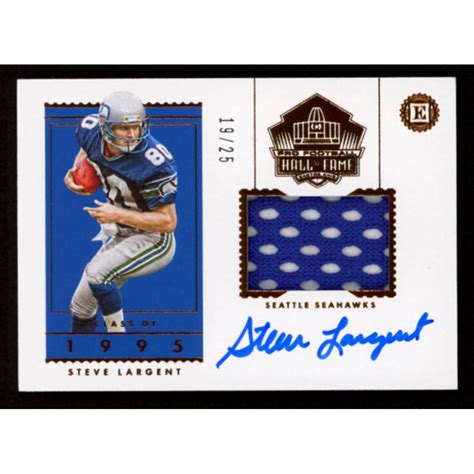 Steve Largent 2019 Panini Encased Hall of Fame Material Signatures #HOFSLA | Pristine Auction