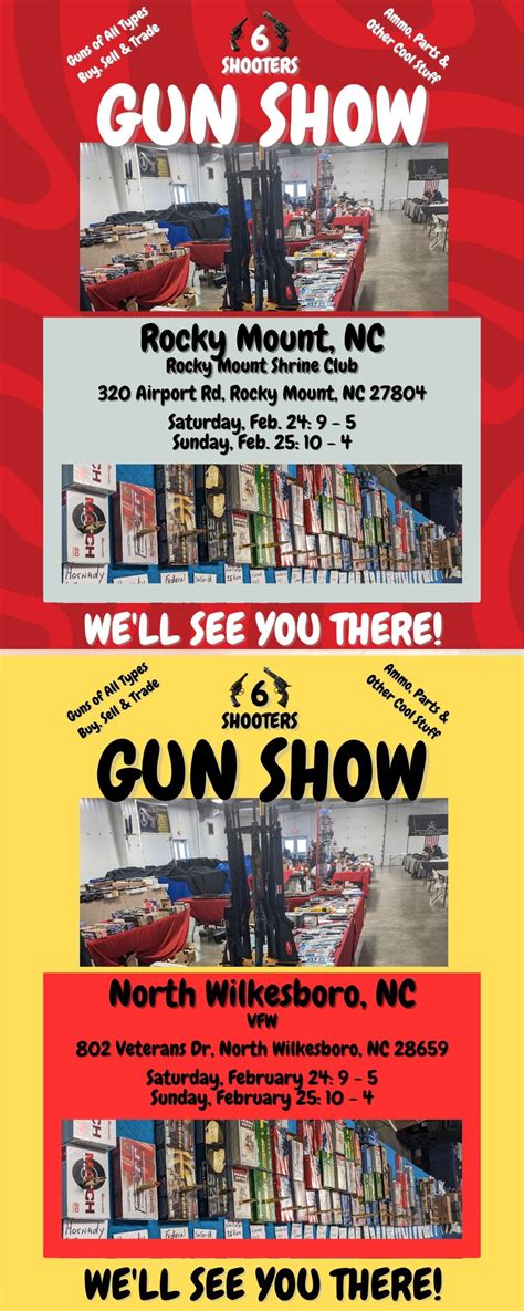 6 Shooters Gun Show - 2 GREAT SHOWS - This Weekend