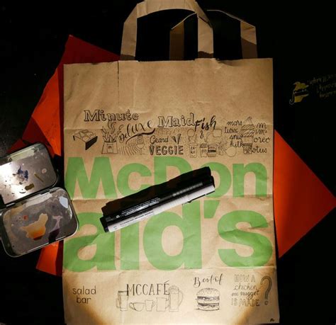 McDonald's bag customisation handlettered | Handlettering, Company logo ...