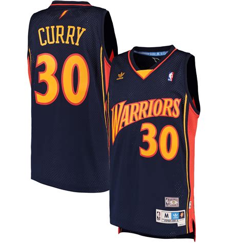 adidas Stephen Curry Golden State Warriors Navy Throwback Road Hardwood ...