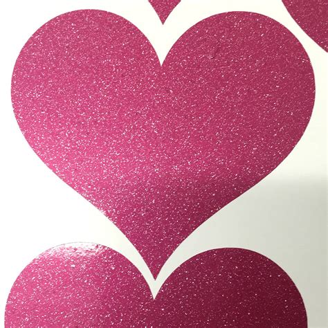 Glitter Heart Stickers By Wall Art Quotes & Designs By Gemma Duffy | notonthehighstreet.com