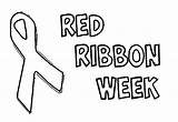Printable Red Ribbon Week coloring Page  Download Print Or Color sketch template