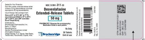 Desvenlafaxine ER Tablets - FDA prescribing information, side effects and uses