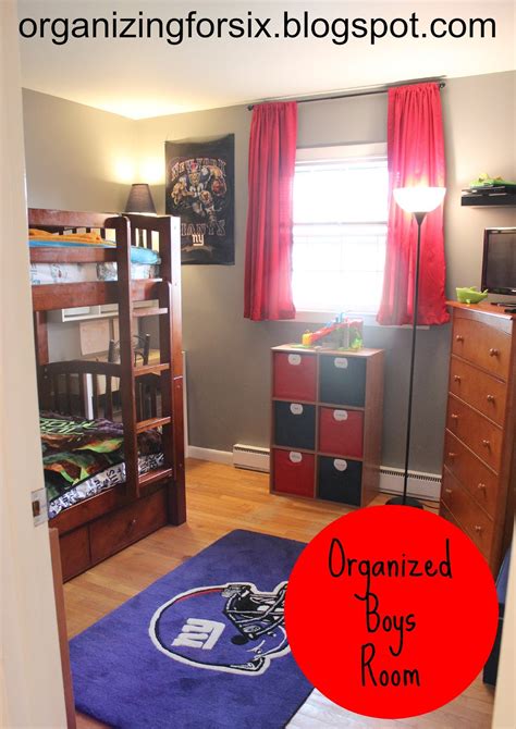 Organizing for Six: Clean & Organized Boys Room