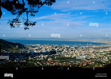 South Africa, Cape Town. Cape Town & Table Bay Stock Photo - Alamy