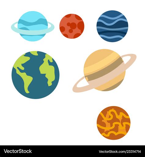 Space planets cartoon or space planets clipart Vector Image