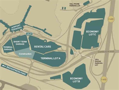 BNA Airport Map Nashville Airport Parking Map, 52% OFF