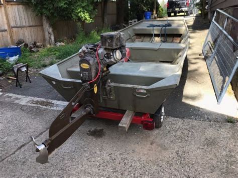 Copperhead 14hp Kohler Surface Drive and Lowe 1448 Jon Boat w. Trailer ...