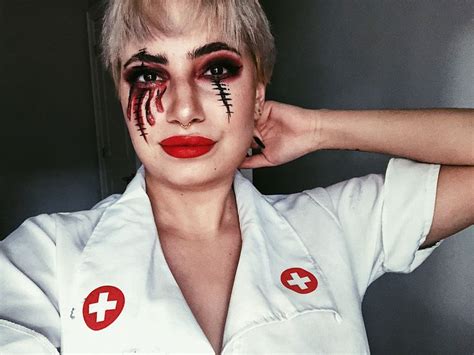 #nurse #makeup #makeuptutorial #scary #spooky #spookyhalloween # ...