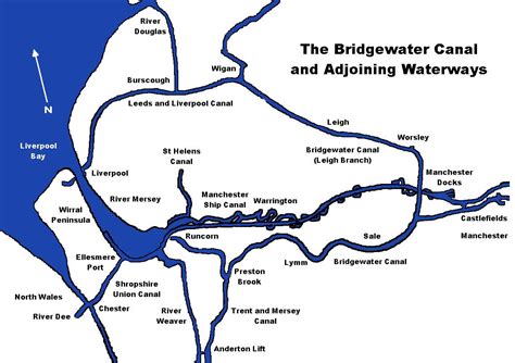 Bridgewater canal, Liverpool docks, Map