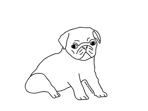 Pug Puppy Coloring Pages at GetColorings.com | Free printable colorings pages to print and color