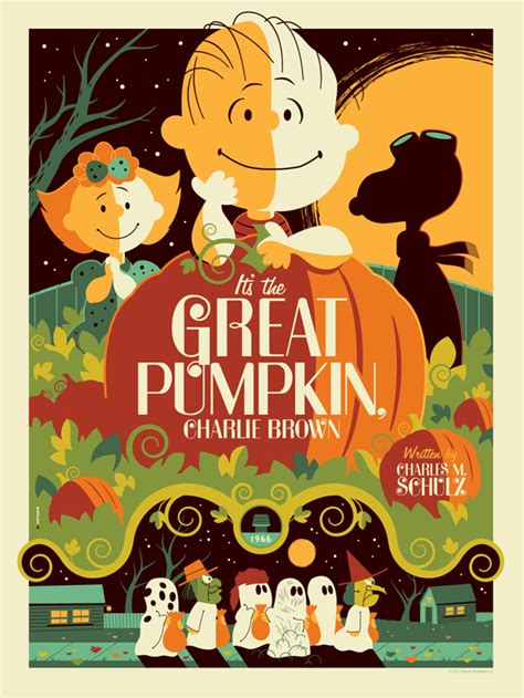 IT'S THE GREAT PUMPKIN CHARLIE BROWN Poster Art from Tom Whalen — GeekTyrant