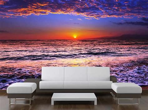 Sea Sunset Wall Mural | Made to Measure Wall Murals