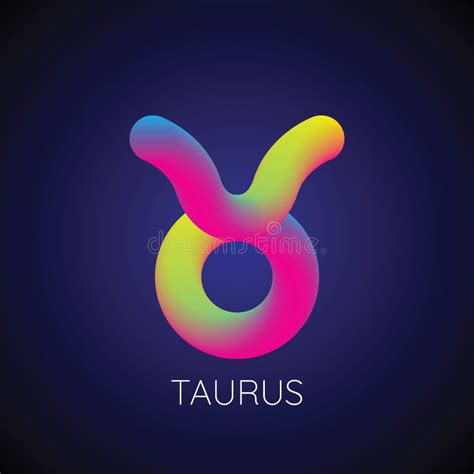 Taurus Zodiac Sign Blending Color Vector Stock Vector - Illustration of ...