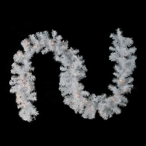 Northlight White Crystal Spruce Christmas Garland 9 ft. Prelit Garland - Walmart.com - Walmart.com