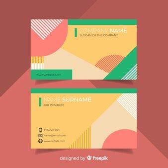 Free Vector | Flat business card template