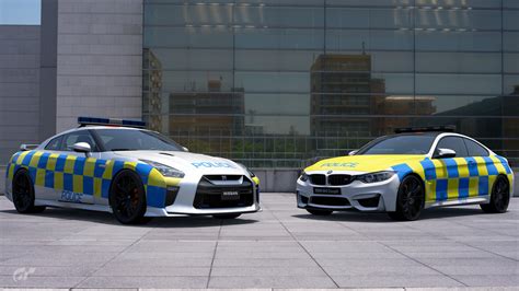 My custom UK police car liveries (front view) : r/granturismo