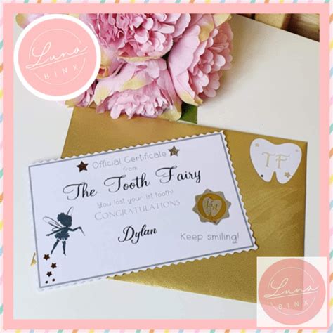 Tooth Fairy Certificate Certificate Tooth Fairy Letter - Etsy in 2022 | Tooth fairy certificate ...