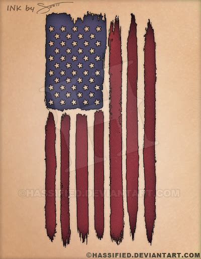 Brushed American Flag Tattoo by hassified on DeviantArt