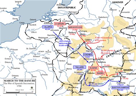 March to the Danube 1704 - Battle of Blenheim - Wikipedia | Battle of ...