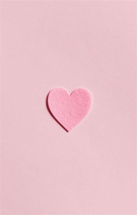 Download Minimalist Baby Pink Heart Wallpaper | Wallpapers.com