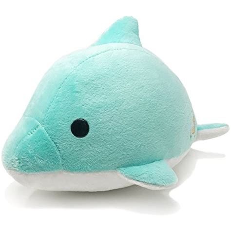 Bellzi Teal Dolphin Stuffed Animal Plush Toy - Adorable Plushie Toys ...