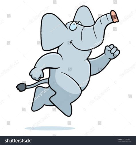 Elephant Jumping Stock Vector Illustration 51434413 : Shutterstock