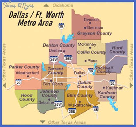 Dallas Fort Worth Metro Map - ToursMaps.com