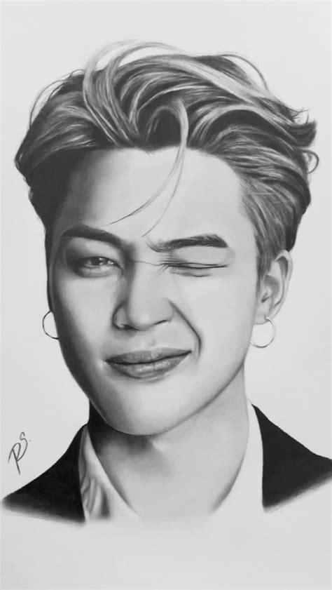 psweetnight on Instagram: 😉 #jimin #bts #jiminfanart #jimindrawing ...