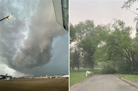 Missouri tornado warning – Shelter in place issued at airport near St Louis with ‘trees down and ...