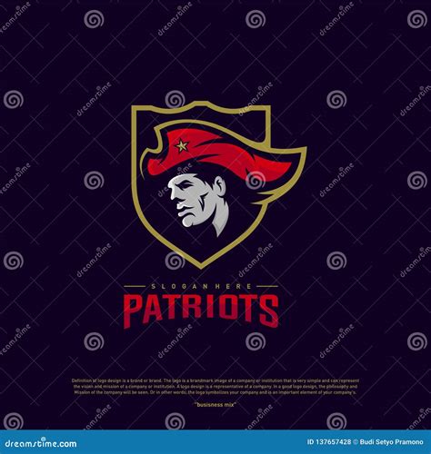 Patriots Logo Design Vector. Head Patriots Logo Design Template Stock ...