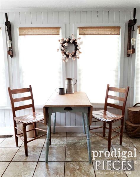 Rustic Farmhouse Drop-Leaf Table | Drop leaf table, Antique drop leaf table, Country kitchen ...