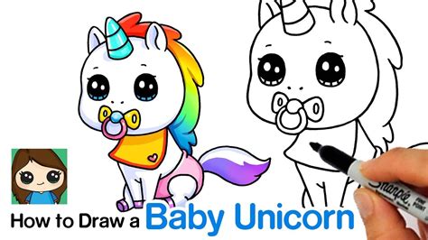 How to Draw a Baby Unicorn | Unstable Unicorns - YouTube