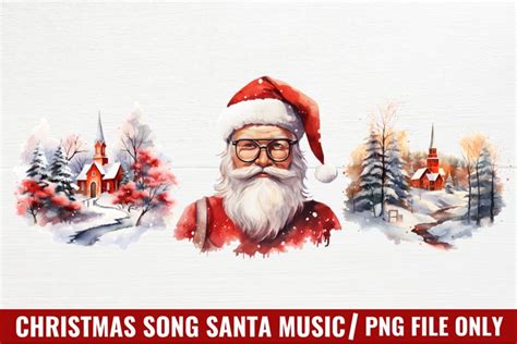 Christmas Song Santa Music Clipart (4337900)