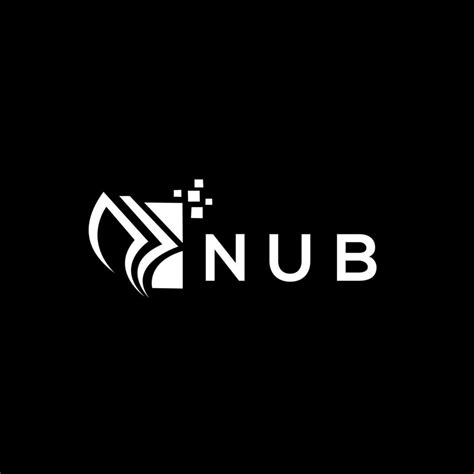 NUB credit repair accounting logo design on BLACK background. NUB ...