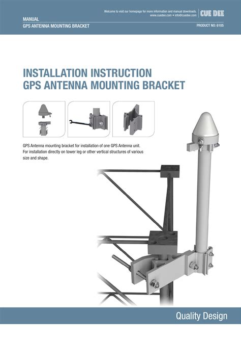 installation instruction gps antenna mounting bracket | Manualzz