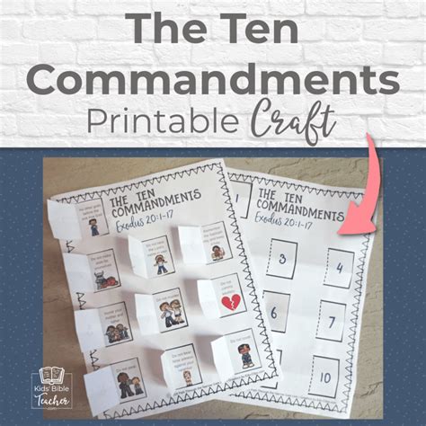 10 Commandments Craft Printables