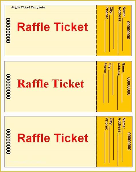 Editable Ticket Template Free Of Raffle Ticket Templates Beepmunk ...