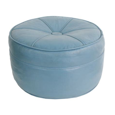 1960s Smokey Blue Hassock Mid Century Modern