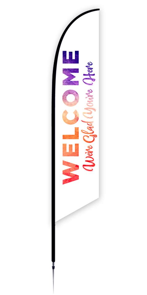 Welcome - Feather Flag - Easter Watercolor 2 - ChurchBanners.com