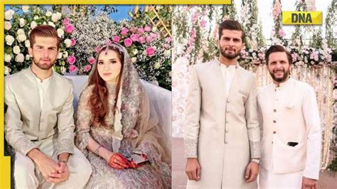 Wedding pictures of Shaheen Shah Afridi and Shahid Afridi's daughter ...