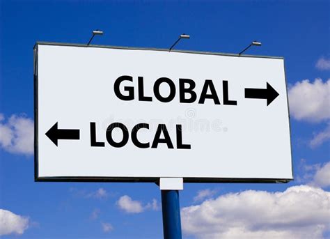 Global or Local Symbol. Concept Word Global or Local on Beautiful ...