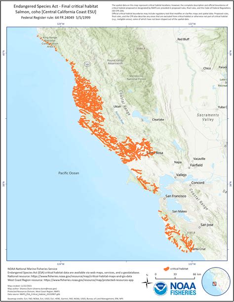 Critical Habitat - Maps and GIS Data (West Coast Region) | NOAA Fisheries