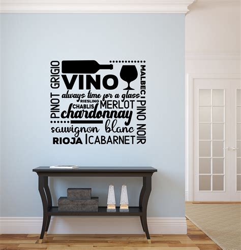 Wine Wall Decal Wine Bar Decor Wine Decal for Wall Bar Wall - Etsy