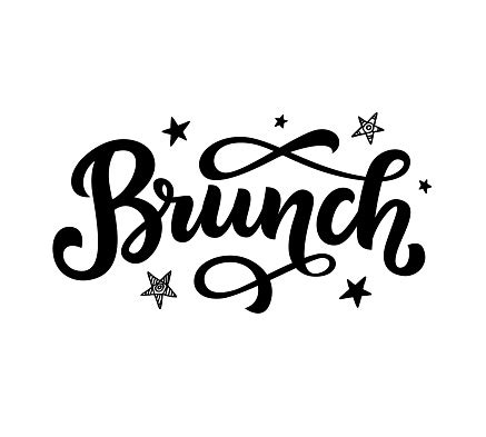 Brunch Calligraphy Vector Logo Badge Stock Illustration - Download ...