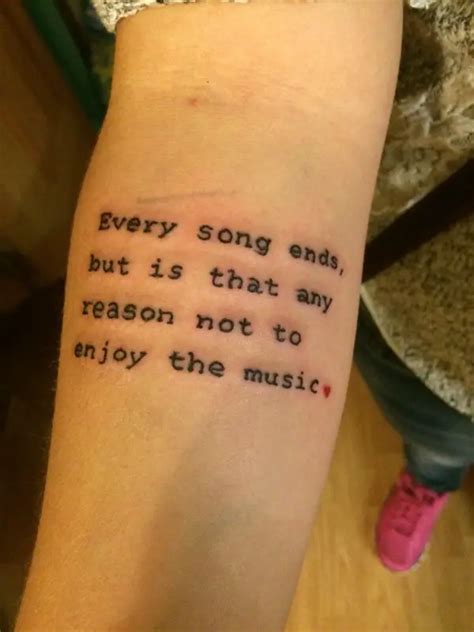 40 Song Lyric Tattoos That Will Inspire Your Music-Loving Soul - Greenorc